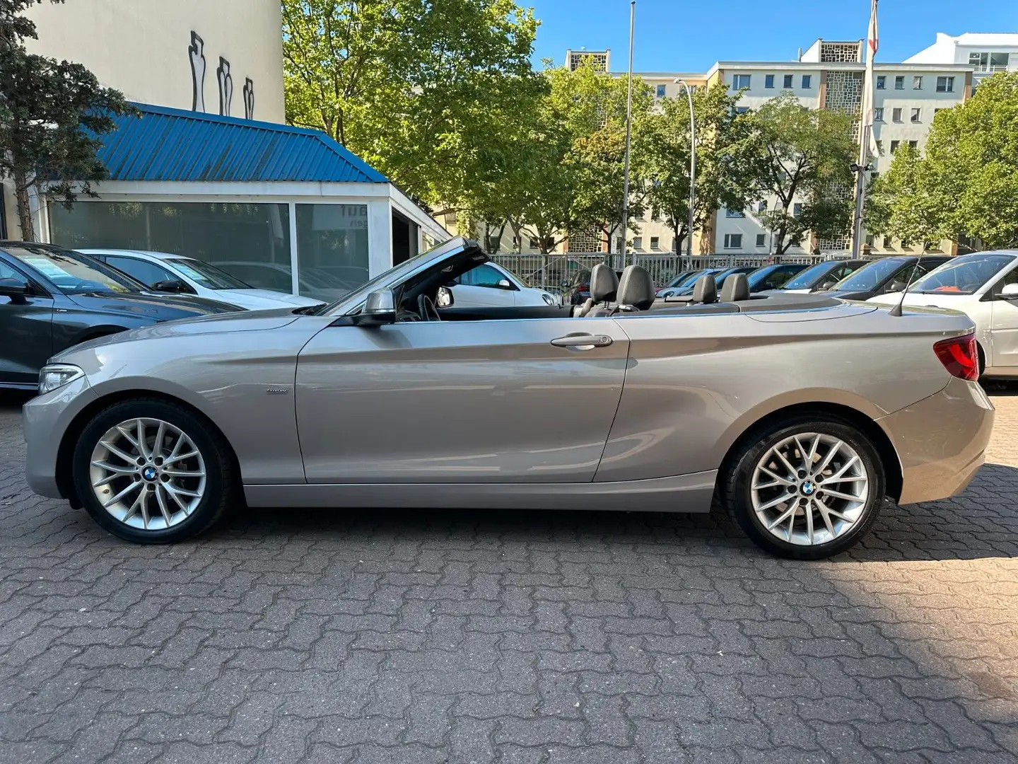 BMW 218 i Cabrio Luxury Line*LEDER*BI-XENON*NAVI*PDC* Argent - 2