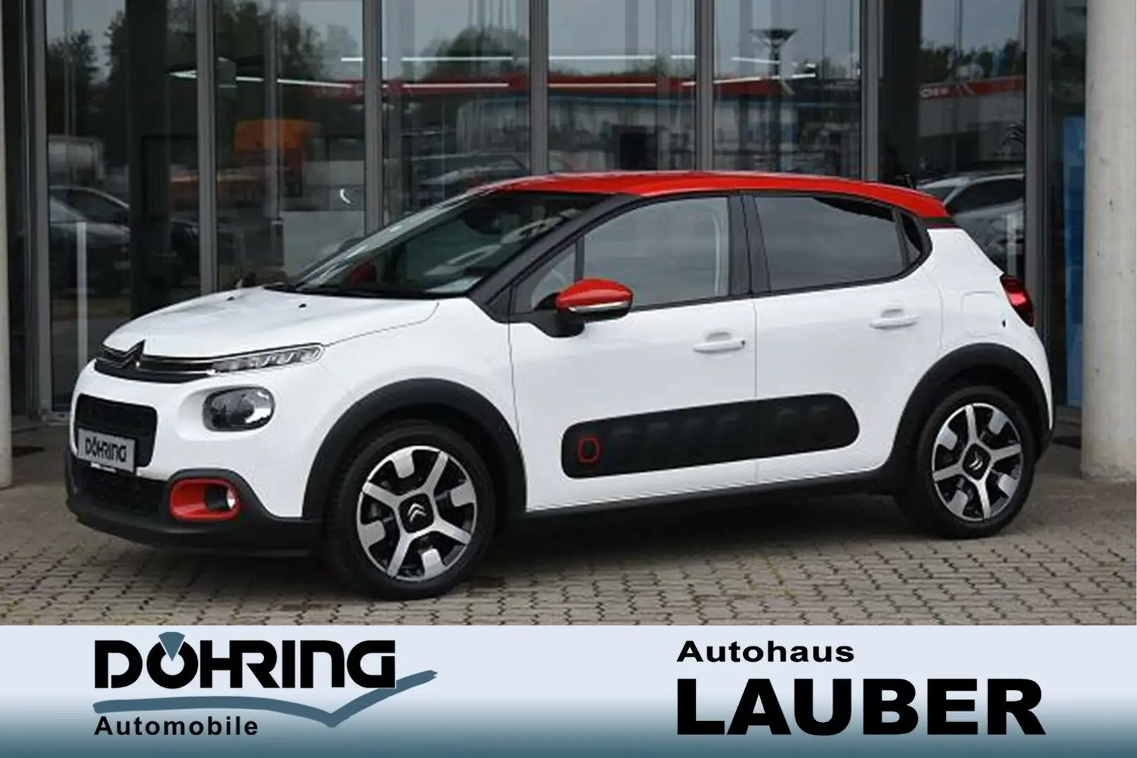 Citroen C3 C3 PT 110 Shine EAT6 Navi über App SHZ LM M+S Bluetooth Wit - 1