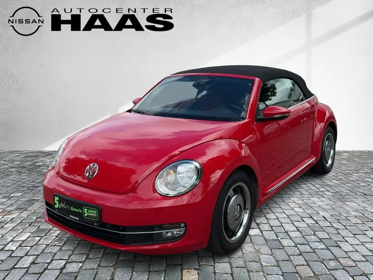 Volkswagen Käfer Beetle Cabrio Automatik*RETRO*Navi Rood - 2
