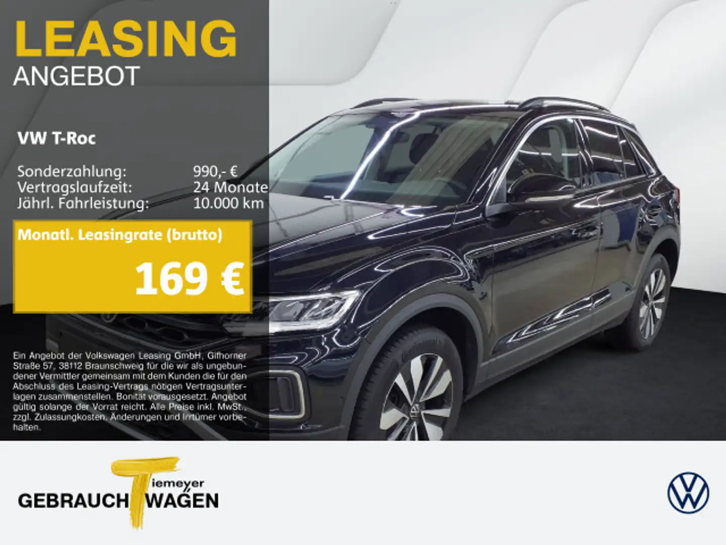 Volkswagen T-Roc 1.0 TSI GOAL LM17 NAVI SITZHZ LED Schwarz - 1