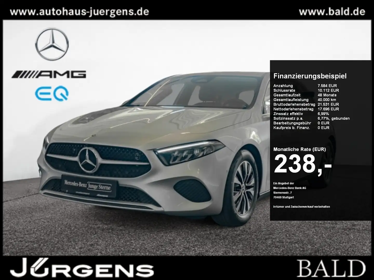 Mercedes-Benz A 180 Navi/MBUX/LED/Kamera/Park-Assist/SHZ/16' Plateado - 1