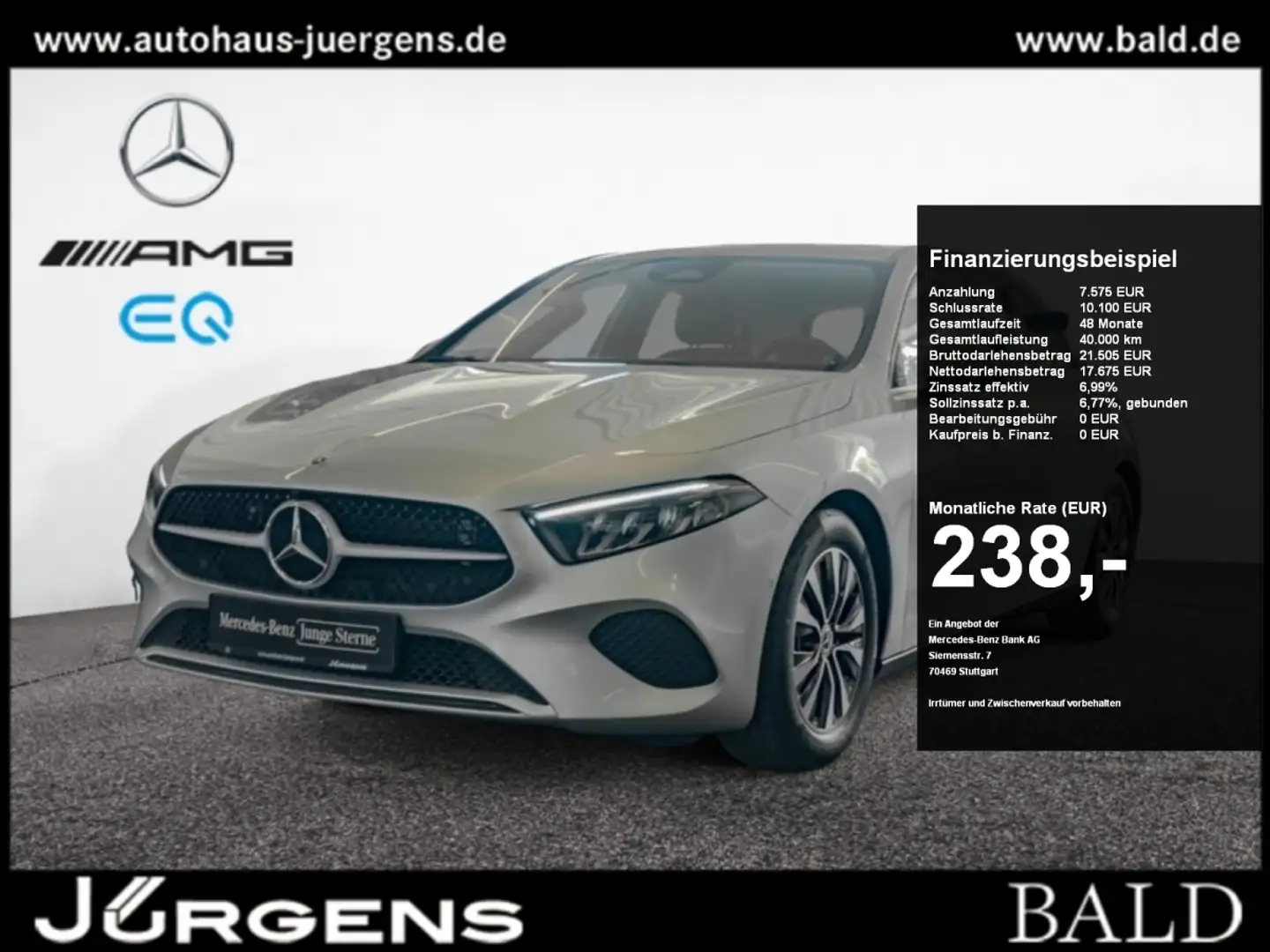 Mercedes-Benz A 180 Navi/MBUX/LED/Kamera/Park-Assist/SHZ/16' Argent - 1