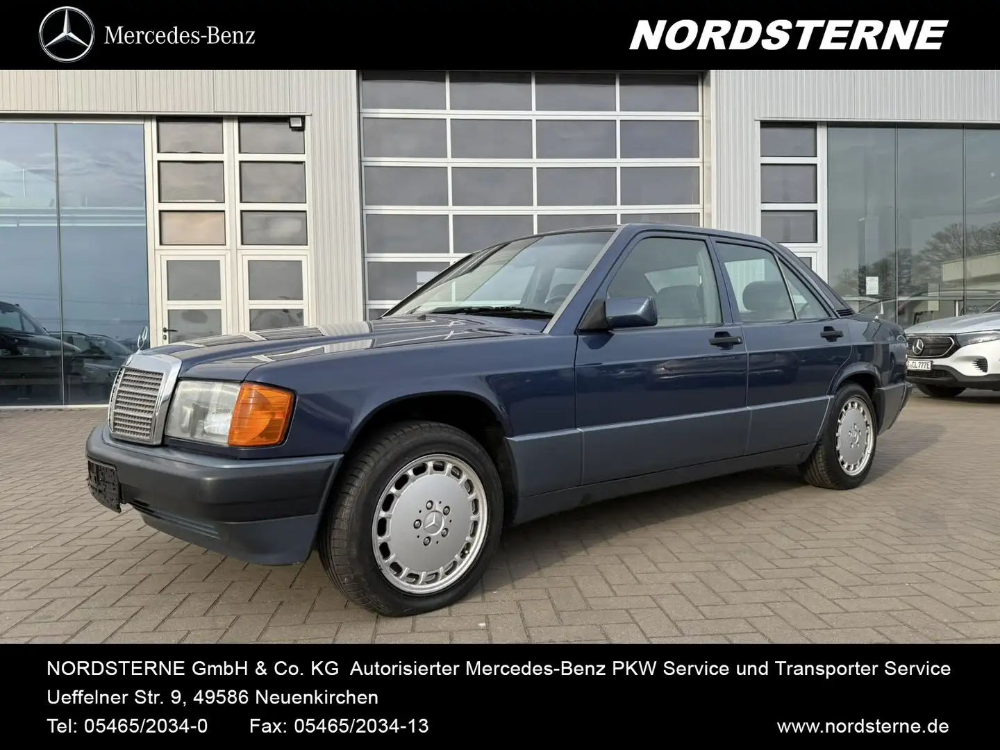 Mercedes-Benz 190 190 E 2.0 Schiebedach ALU Radio Becker AHK H-Ken Modrá - 1