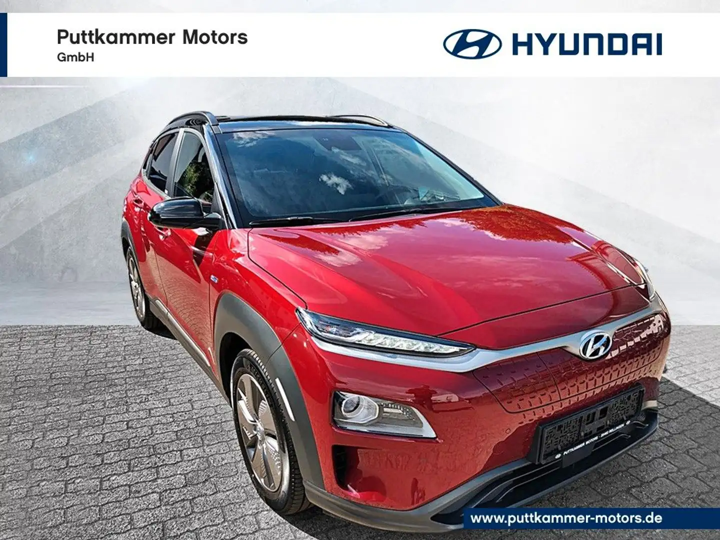 Hyundai KONA Elektro Premium Navi/Leder/Head Up Rood - 1