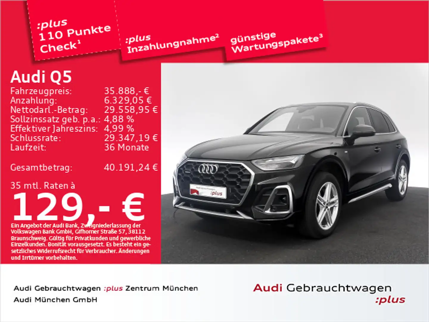 Audi Q5 40 TDI qu. S tronic 2x S line AHK/Virtual+/Ka Schwarz - 1