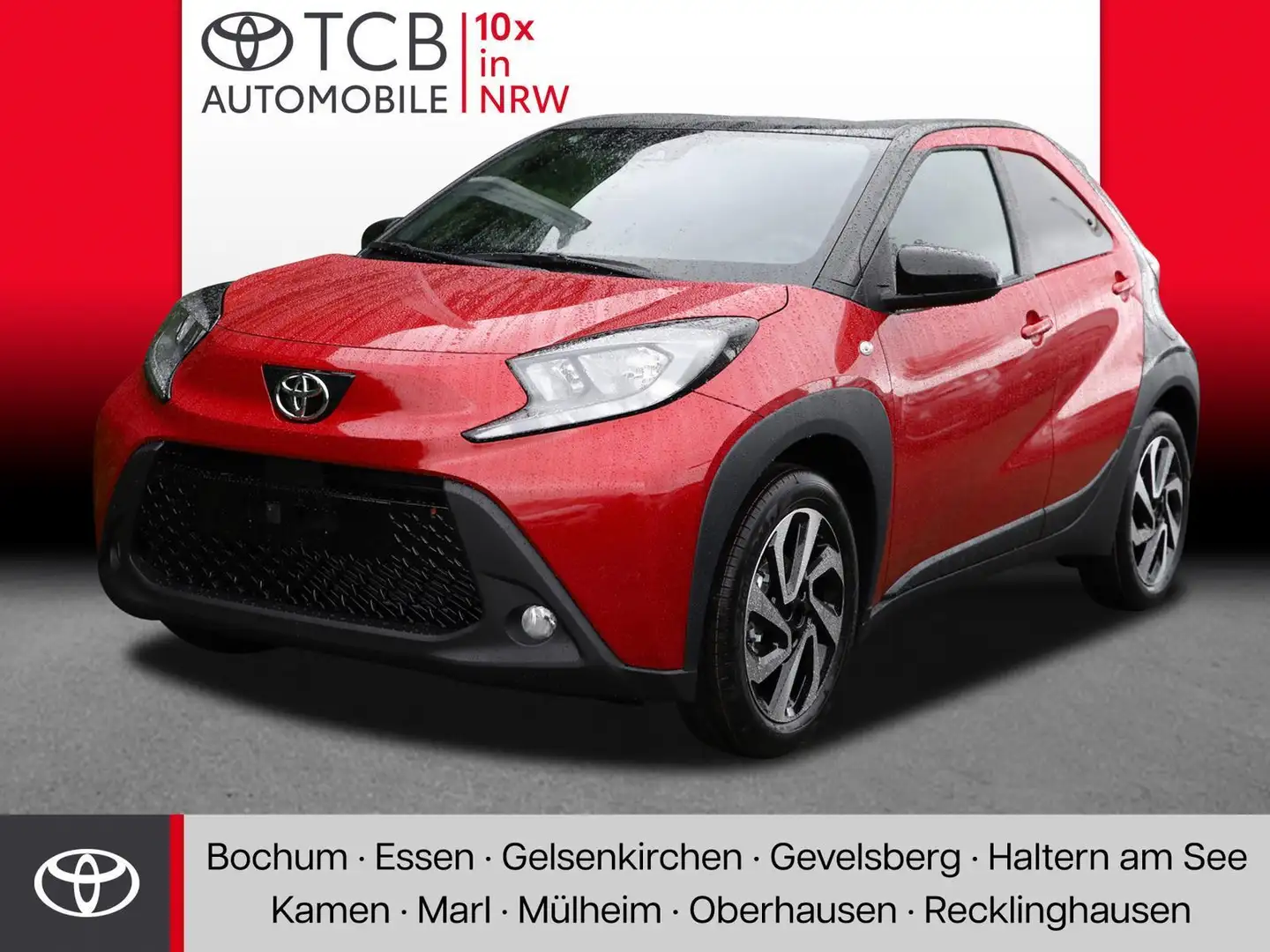 Toyota Aygo X 1.0 Teamplayer ALU SHZ KAMERA KLIMA BT ANDROID APPLE Rood - 1