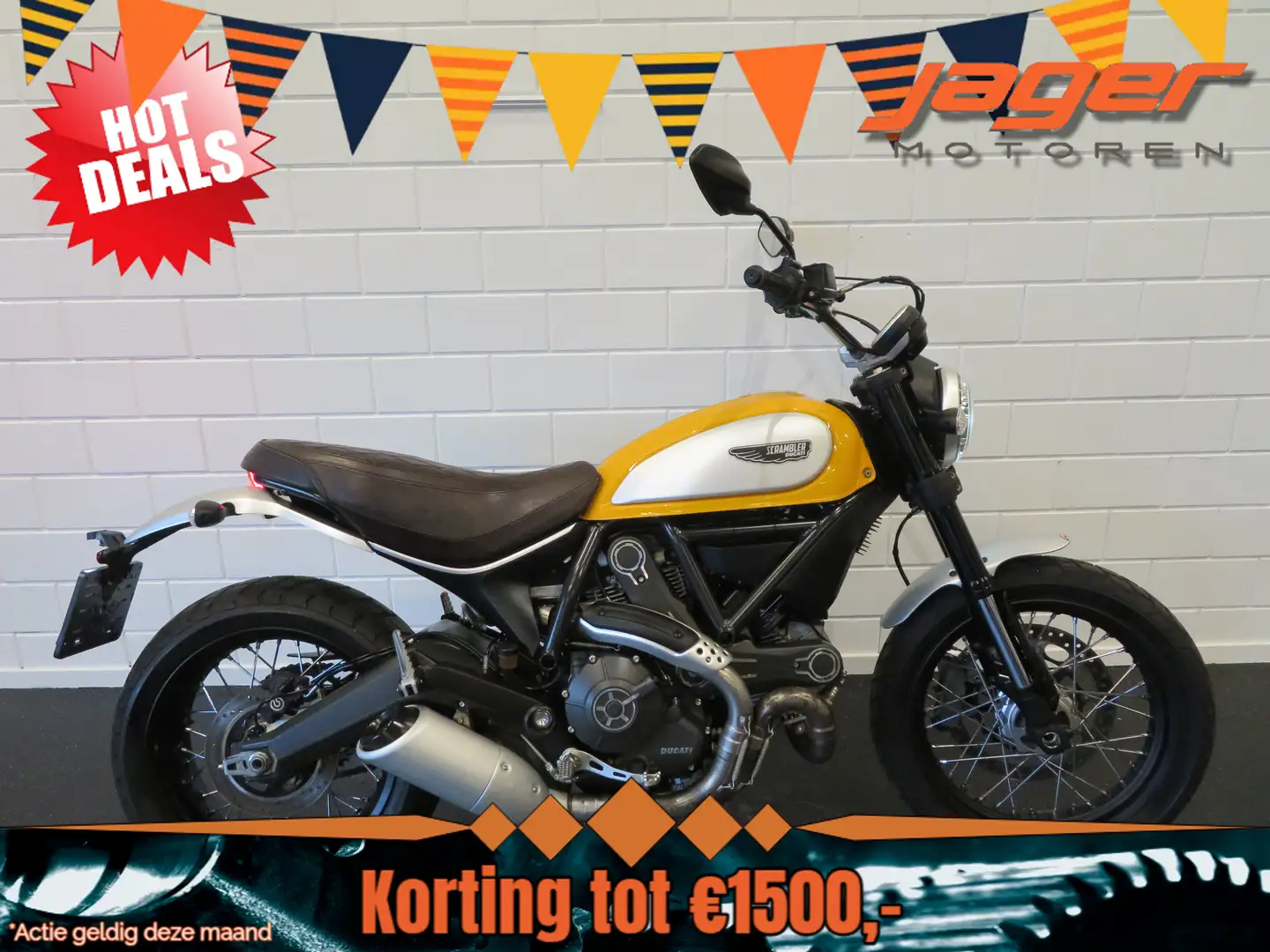 Ducati Scrambler 800 ABS TOP! HISTORIE... Geel - 1
