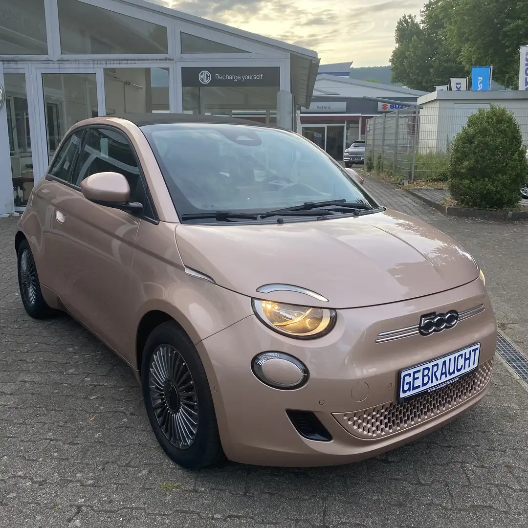 Fiat 500e 500e Cabriolet Icon *PDC, Kamera, Navi, Sitzhzg.* Gold - 1