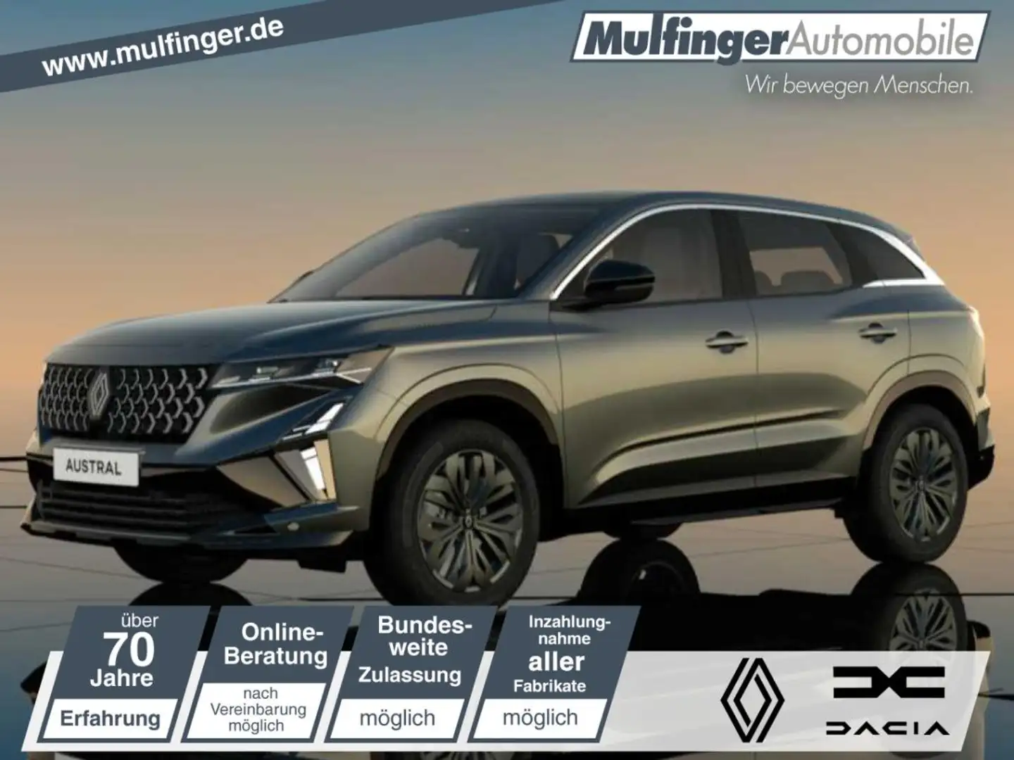 Renault Austral EVOLUTION MILD HYBRID 160 AUTOMATIK ❗ SCHNELL VERF Grau - 1