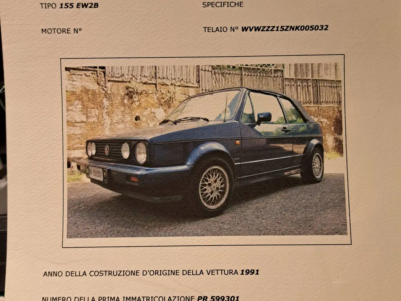 Volkswagen Golf Cabriolet Golf Cabrio 1.6 Sport, foto 1