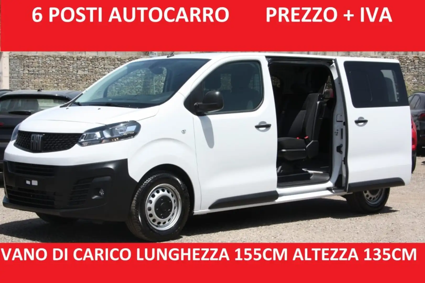 Fiat Scudo 2.0 145CV 6 POSTI Doppia cabina L2H1 Mobile NUOVO Bianco - 1