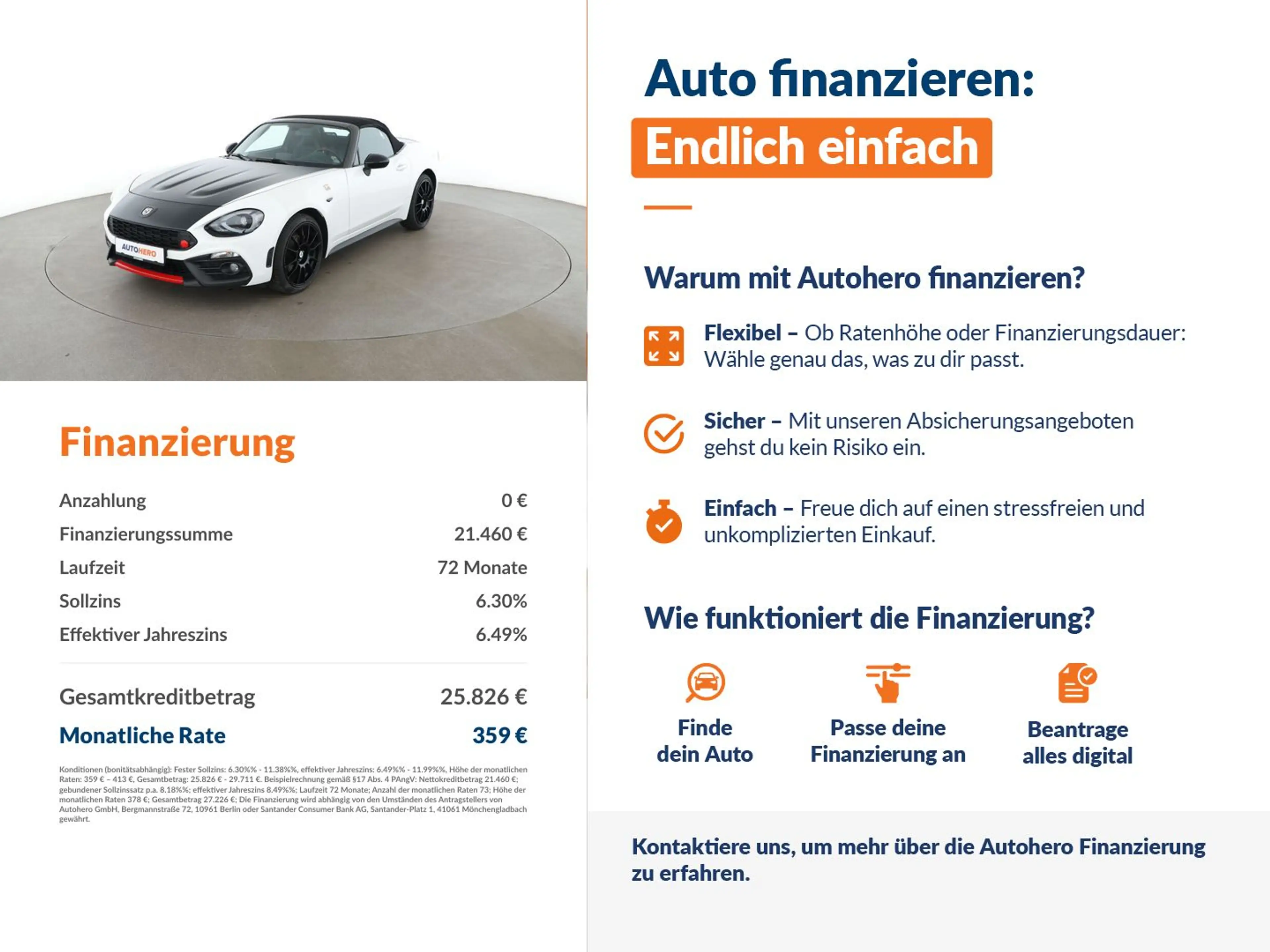 Abarth 124 Spider 1.4 Turbo*NAVI*LED*PDC*SHZ*KLIMA*TEMPO* — photo 2
