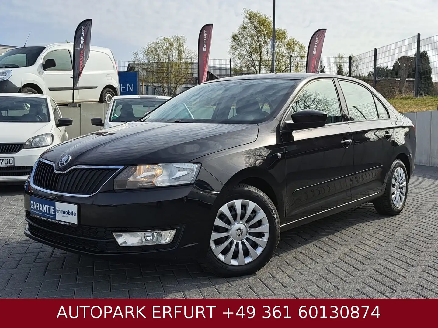 Skoda Rapid/Spaceback Ambition*Klima*Temp*StzH*Navi*Phone*PDC*AH Negro - 1