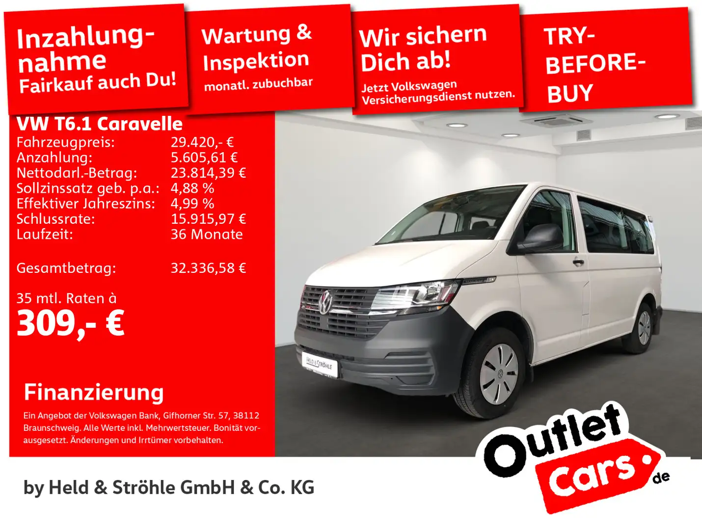 Volkswagen T6.1 Caravelle Trendline 2.0 TDI 9SITZE PDC Blanc - 1