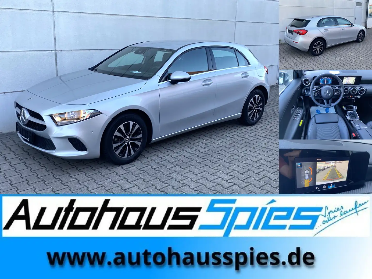 Mercedes-Benz A 200 Business RKam TLeder Shz DAB CarPlay AndAuto Silber - 1