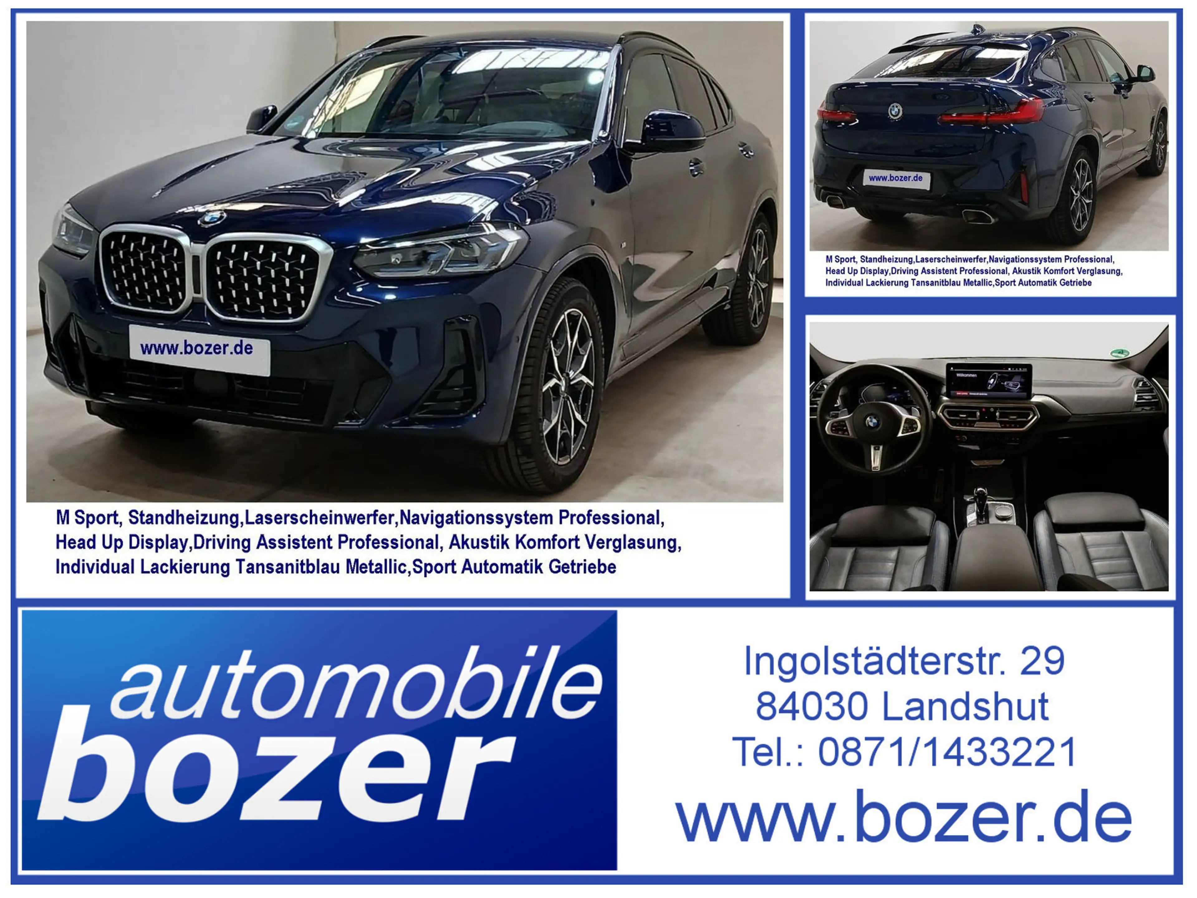 BMW X4 xDr30d MSport Laser,HUD,Echtleder NP:91.860
