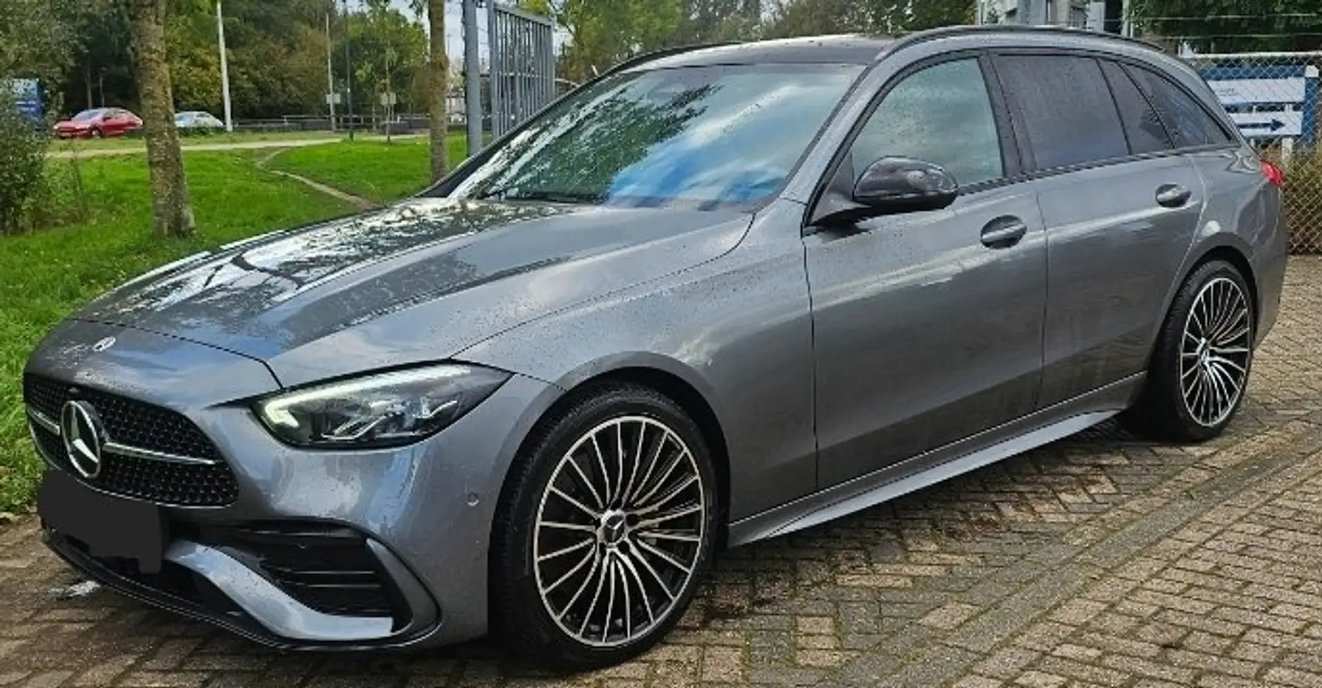 Mercedes-Benz C 220 220d Hybride AMG LINE PANO Grijs - 1