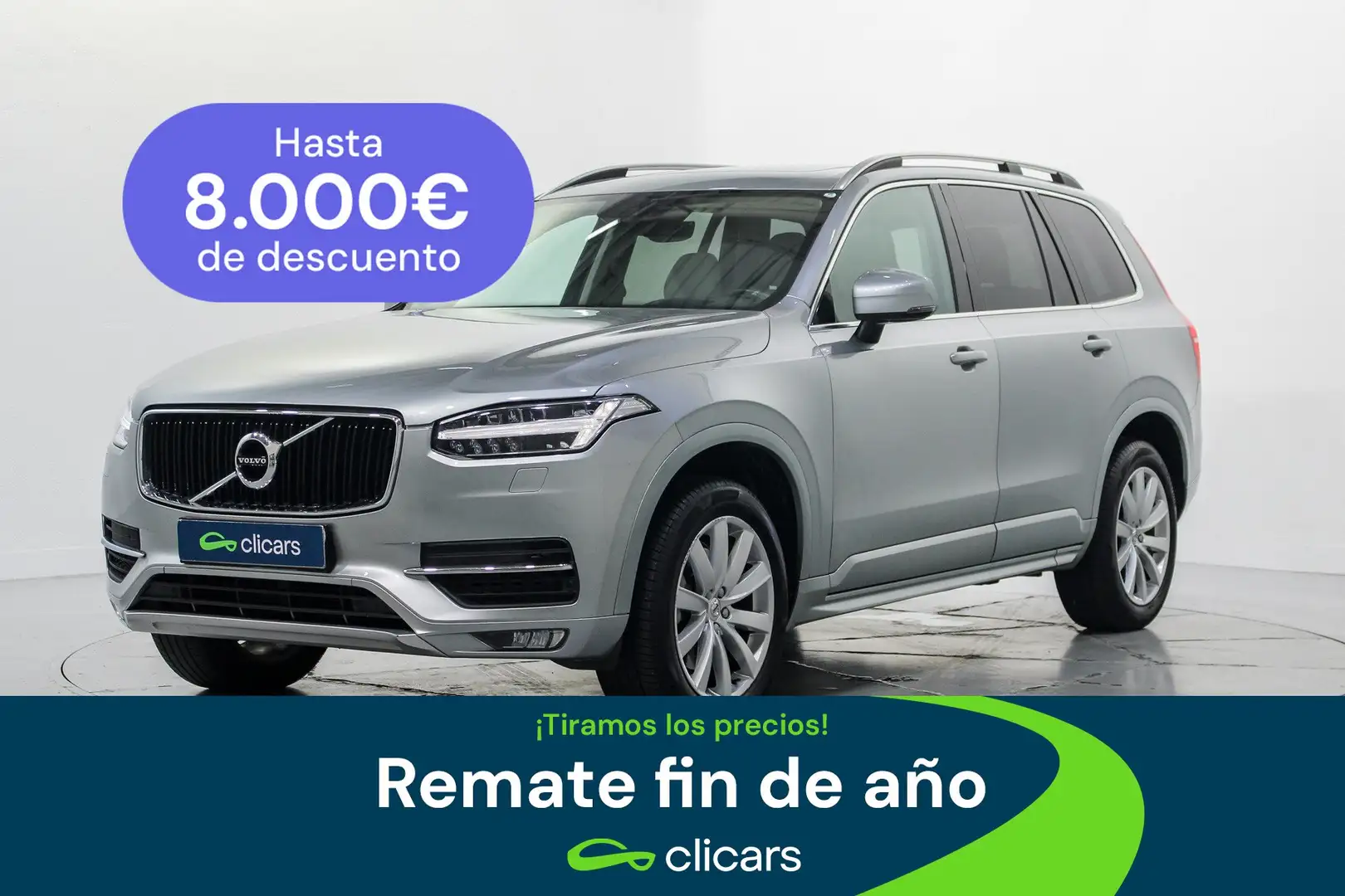 Volvo XC90 D5 Momentum 5pl. AWD 235 Aut. Plateado - 1