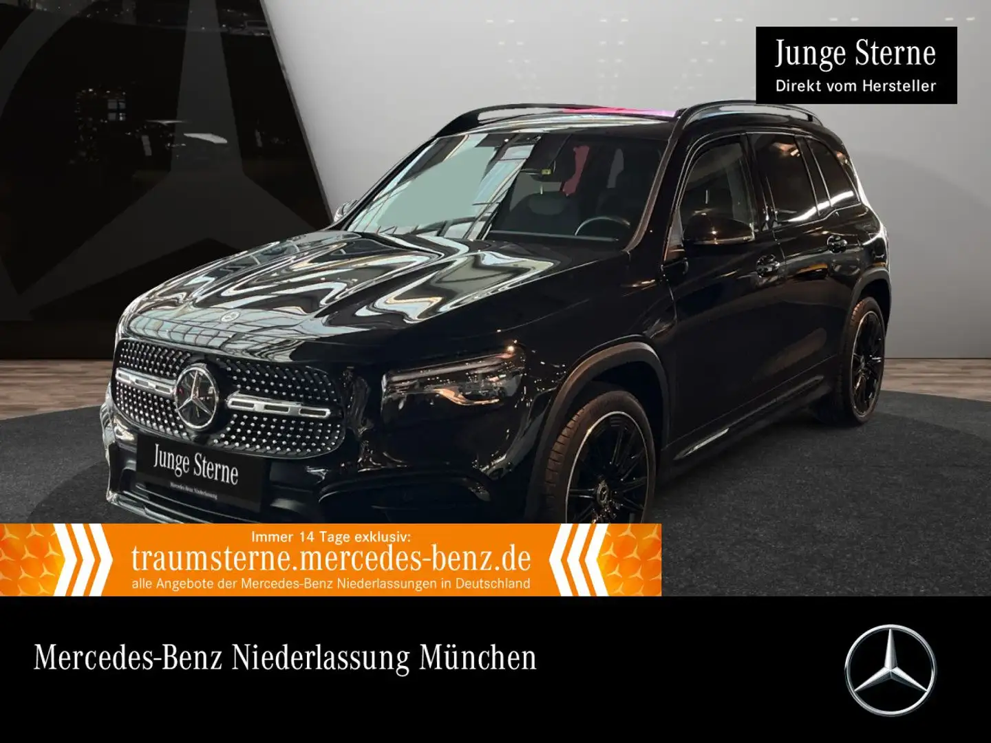Mercedes-Benz GLB 200 d 4M AMG+NIGHT+MULTIBEAM+KAMERA+TOTW+8G Schwarz - 1