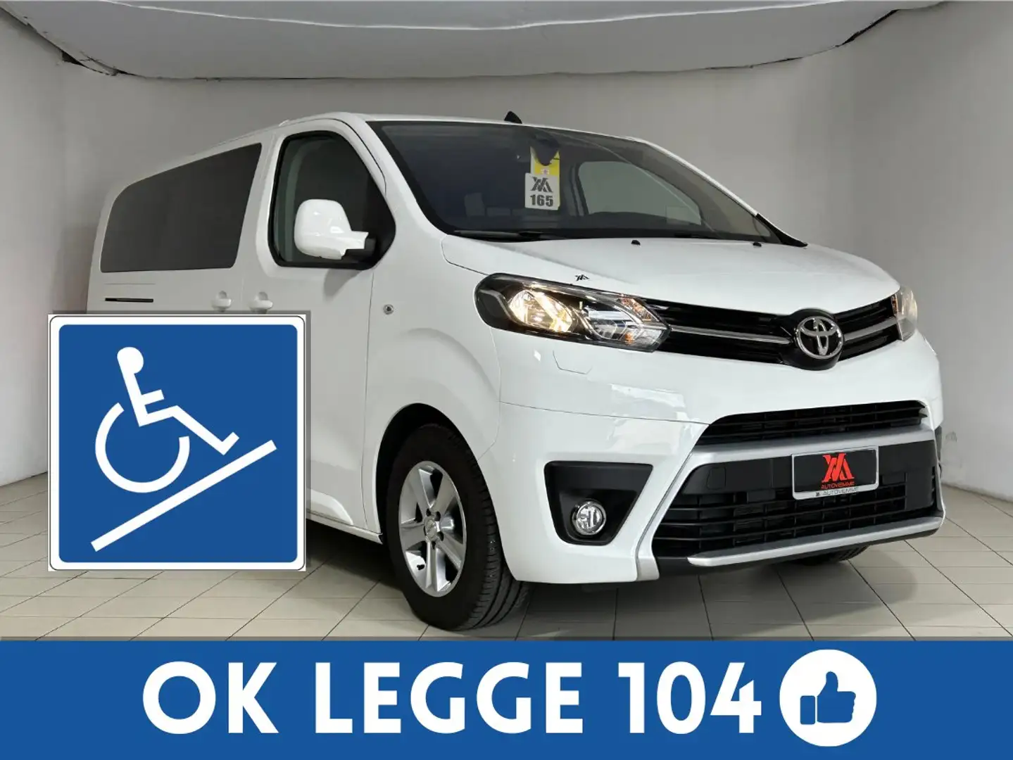 Toyota Proace Verso + pedana elettrica trasporto disabili Bianco - 1