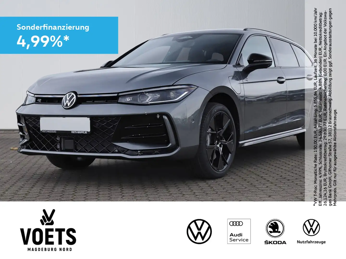 Volkswagen Passat 1,5 l eHybrid R-Line LED+NAVI+AHK+BLACK+ Šedá - 1