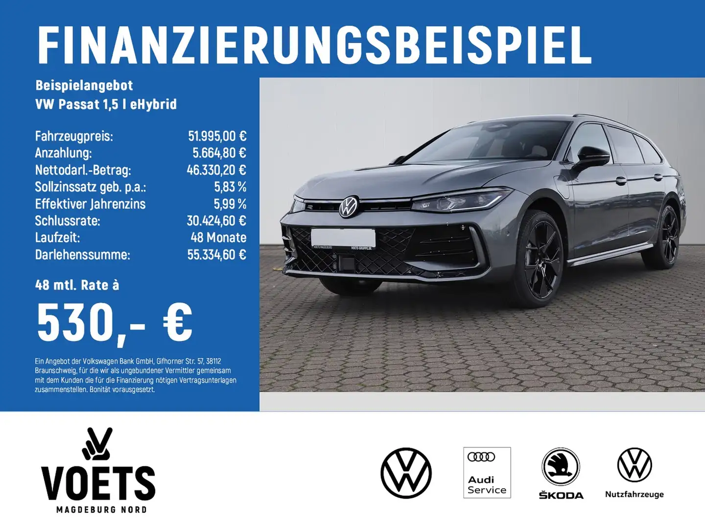 Volkswagen Passat 1,5 l eHybrid R-Line LED+NAVI+AHK+BLACK+ Gris - 2