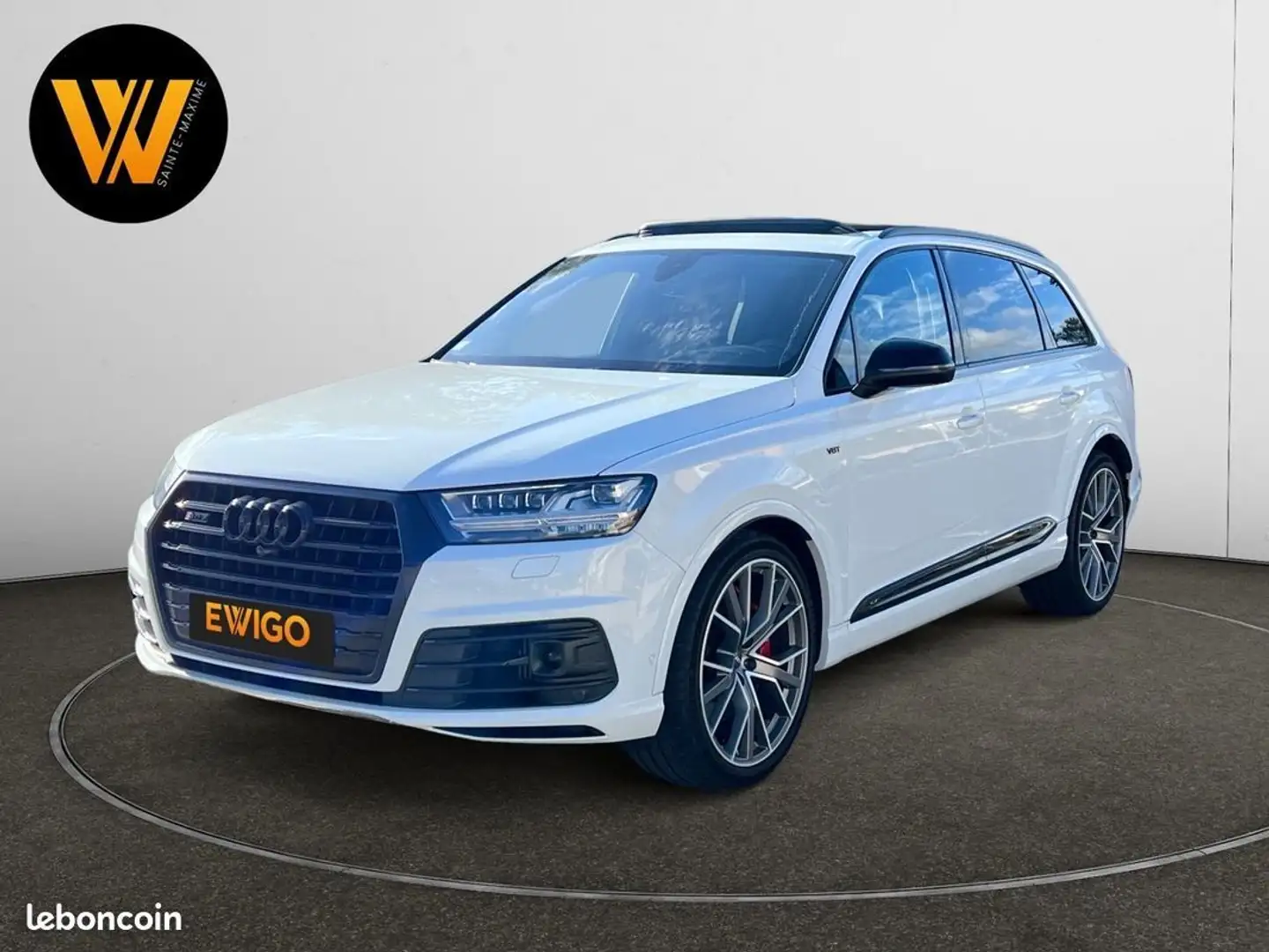Audi SQ7 4.0 v8 tdi bi-turbo 435ch quattro 57k d'options 2ème main tva récupérable 45000 ht Blanc - 1