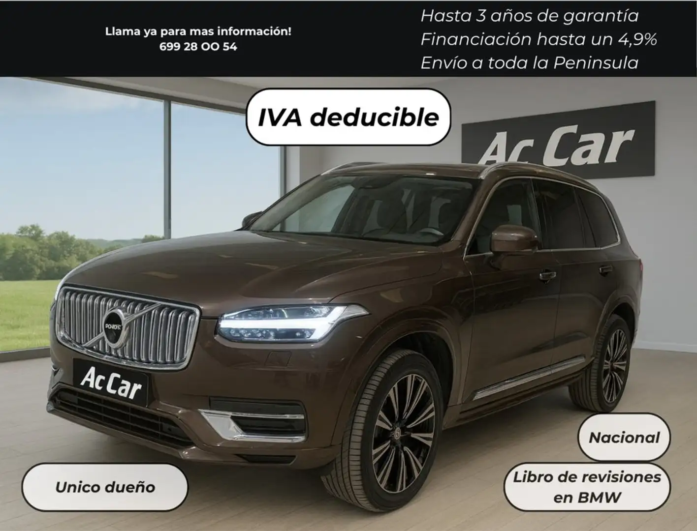 Volvo XC90 2.0 T8 AWD Core Recharge Auto Gris - 1