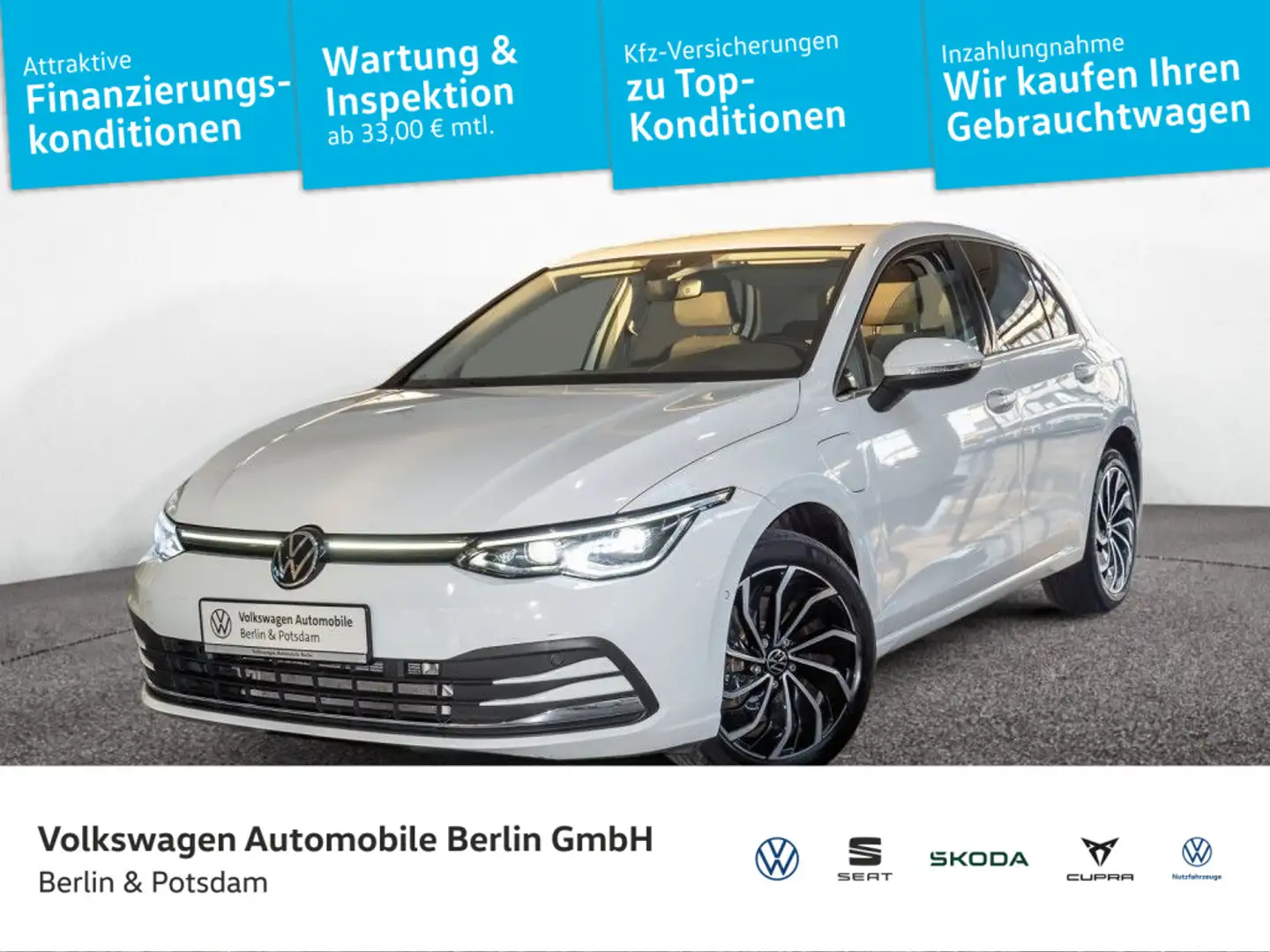Volkswagen Golf VIII 1.4 TSI eHybrid Style 5J-Garantie Nav Weiß - 1