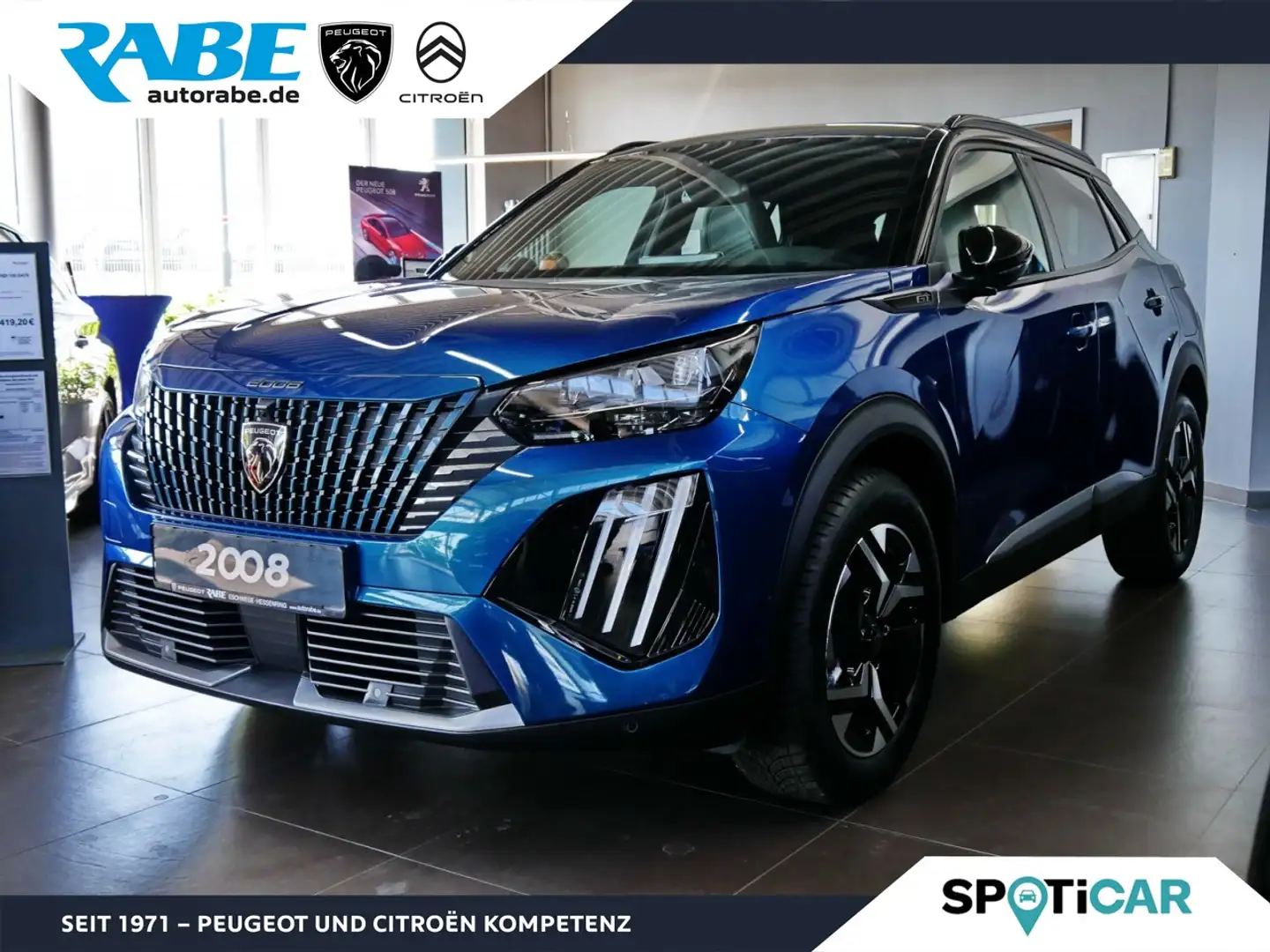 Peugeot 2008 GT 145 Hybrid 360Kamera+Full-LED+ACC Klima Navi Bleu - 1