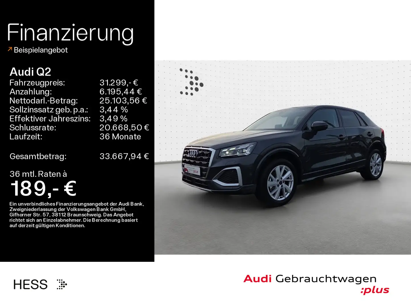Audi Q2 35 TFSI advanced*NAVI-PLUS*MATRIX*KAMERA*AHK* Šedá - 1