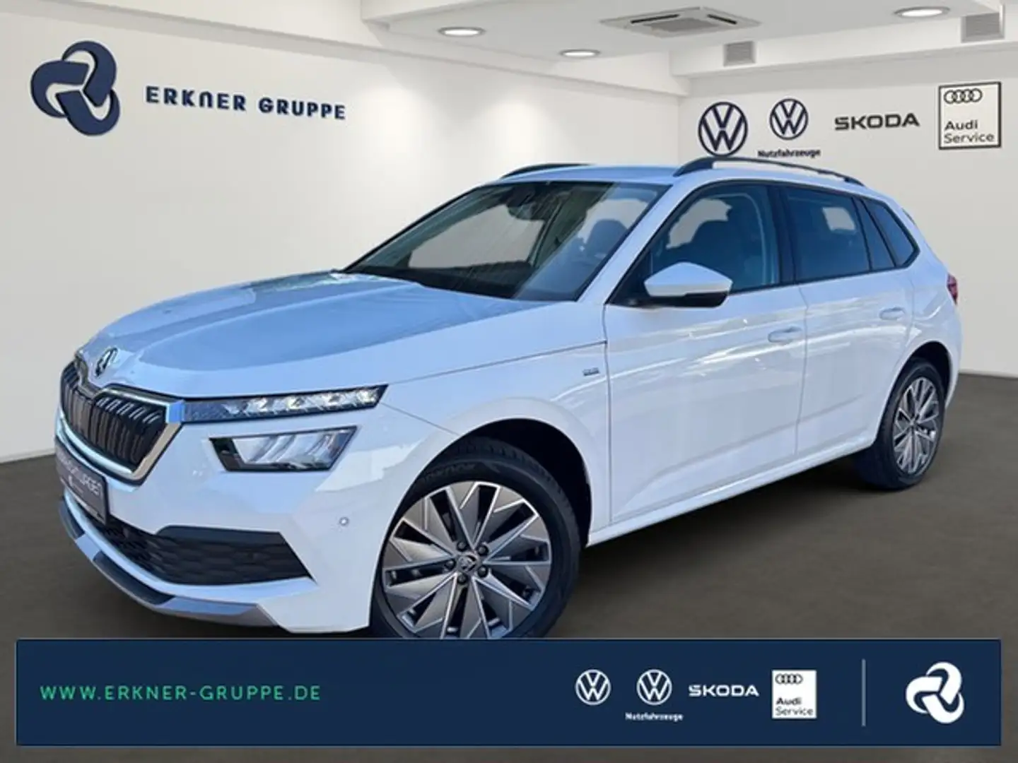 Skoda Kamiq 1.0TSI DSG Clever LED+NAVI+KAM+BEH-FRTSCHB+++ Blanc - 1