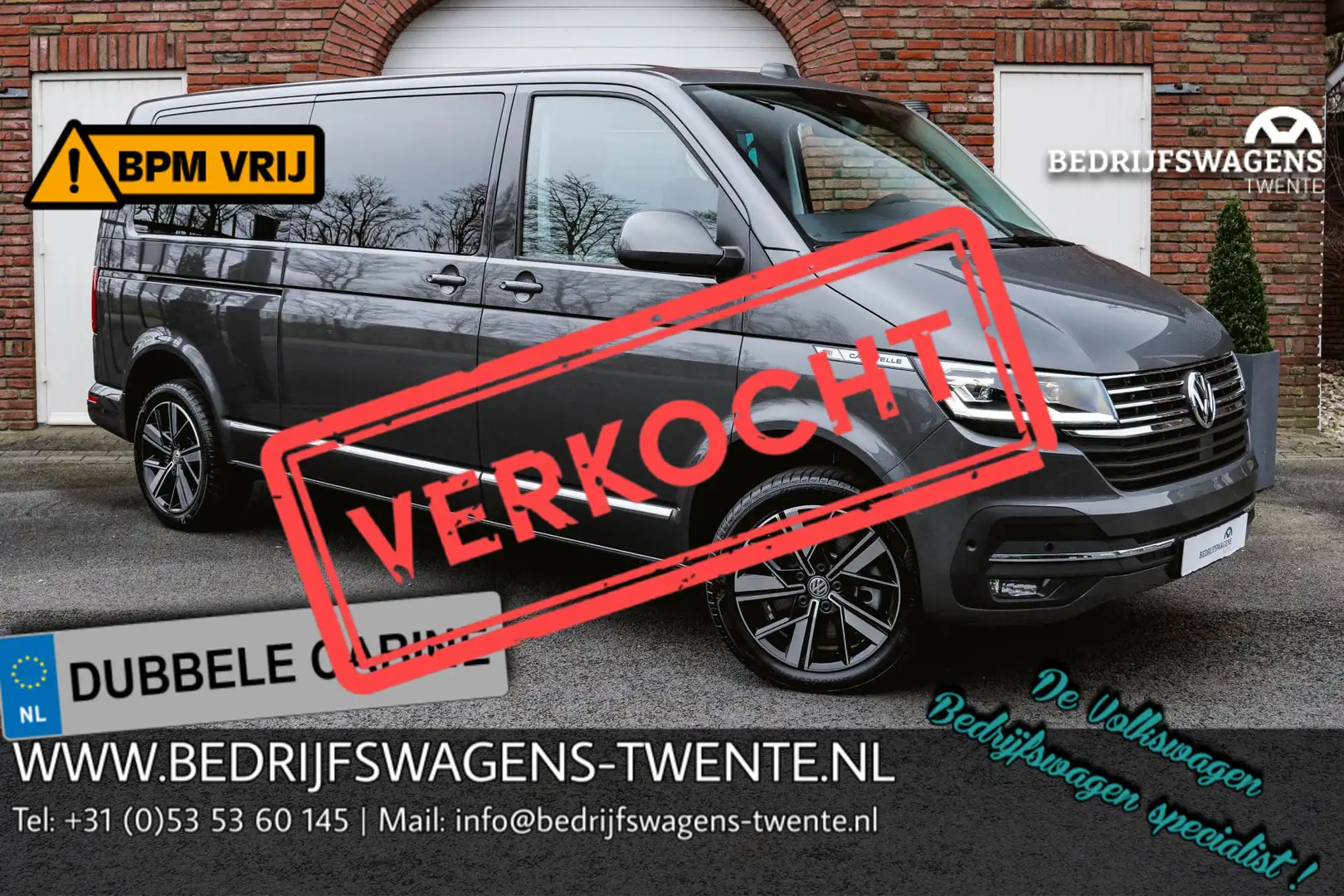 Volkswagen T6.1 Caravelle 2.0 TDI 204 PK DSG L2H1 DUB/CAB A-Klep ACC | LED | Gris - 1
