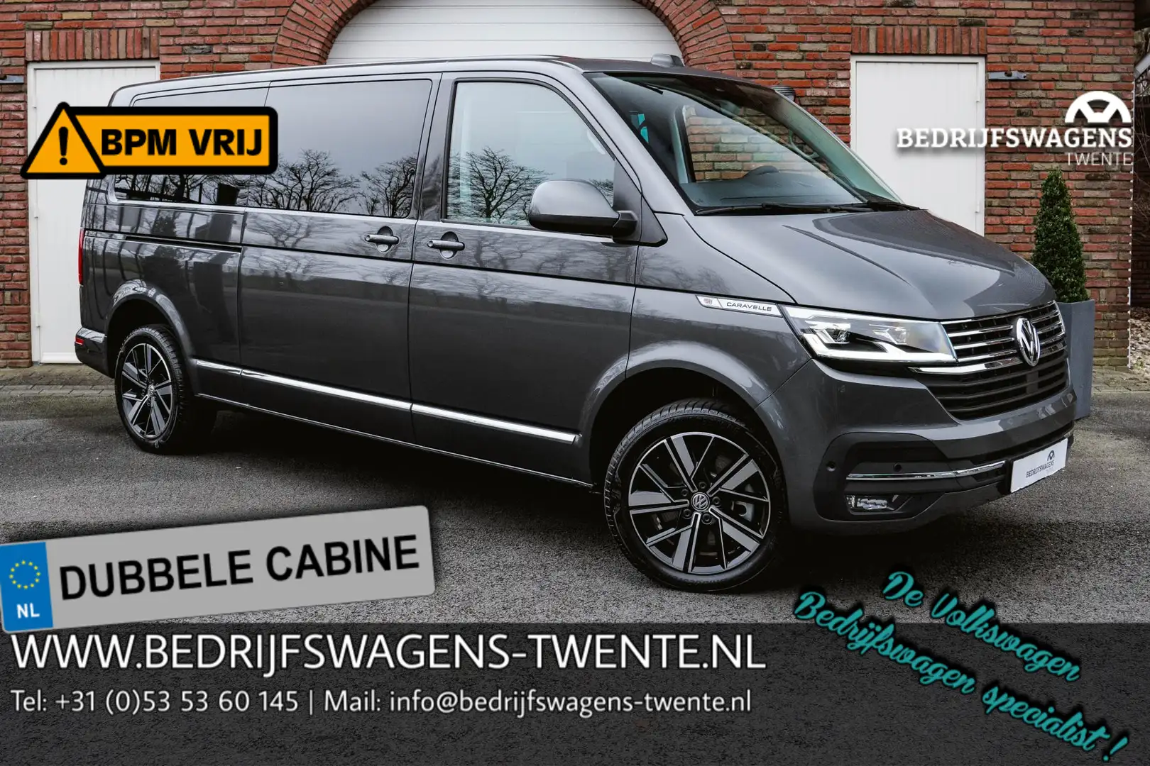 Volkswagen T6.1 Caravelle 2.0 TDI 204 PK DSG L2H1 DUB/CAB A-Klep ACC | LED | Gris - 1