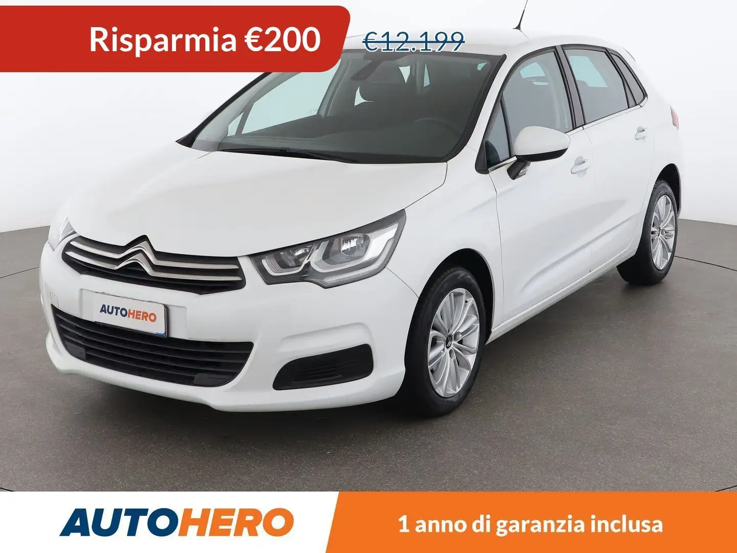 Citroen C4 1.6 Blue-HDi Feel 120  CV EAT6 Wit - 1