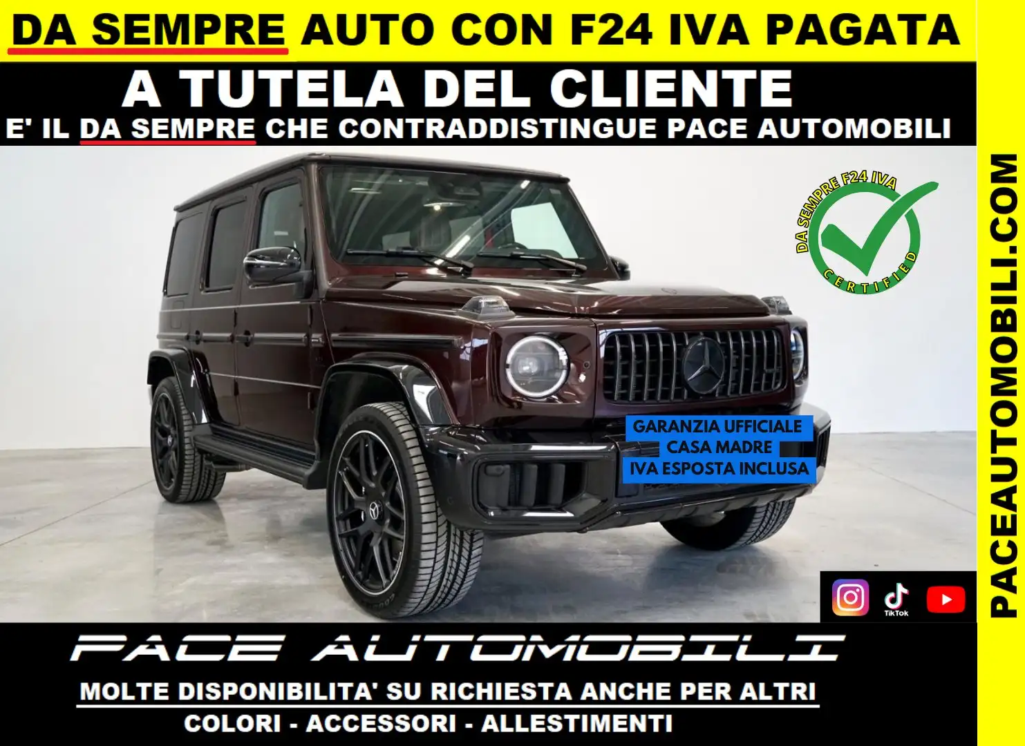 Mercedes-Benz G 63 AMG MY 25 FACE LIFT 22"CARBON TV PDC KAMERA KAMERA 360 Rosso - 1