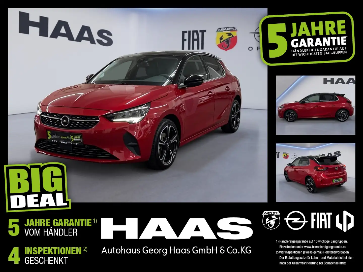 Opel Corsa F 1.2 Turbo Elegance Klimaautomatik Rot - 1