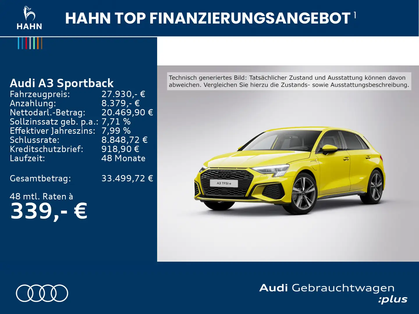 Audi A3 40 TFSIe S line Carplay Matrix Virt Gelb - 2