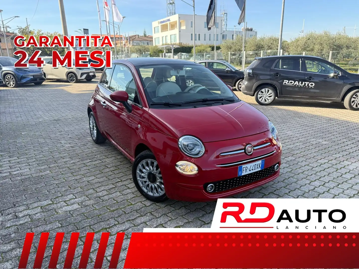 Fiat 500 1.2 69cv Lounge - OK NEOPATENTATI - Rosso - 1