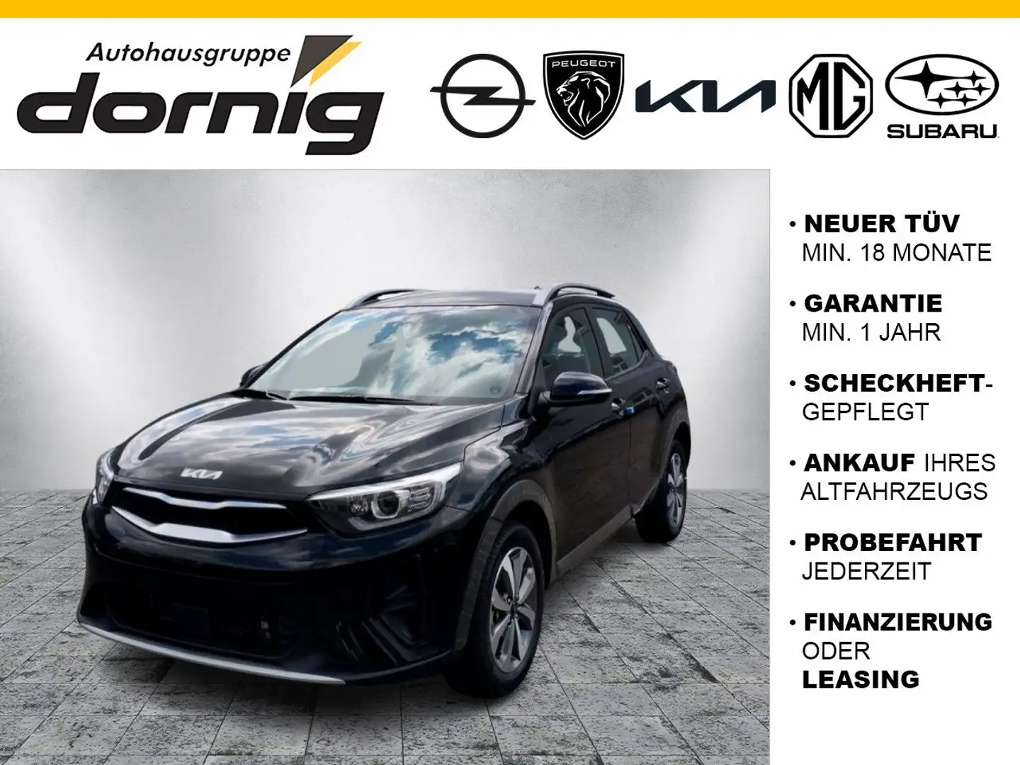 Kia Stonic 1.0T-GDi 100 Vision Schwarz - 1