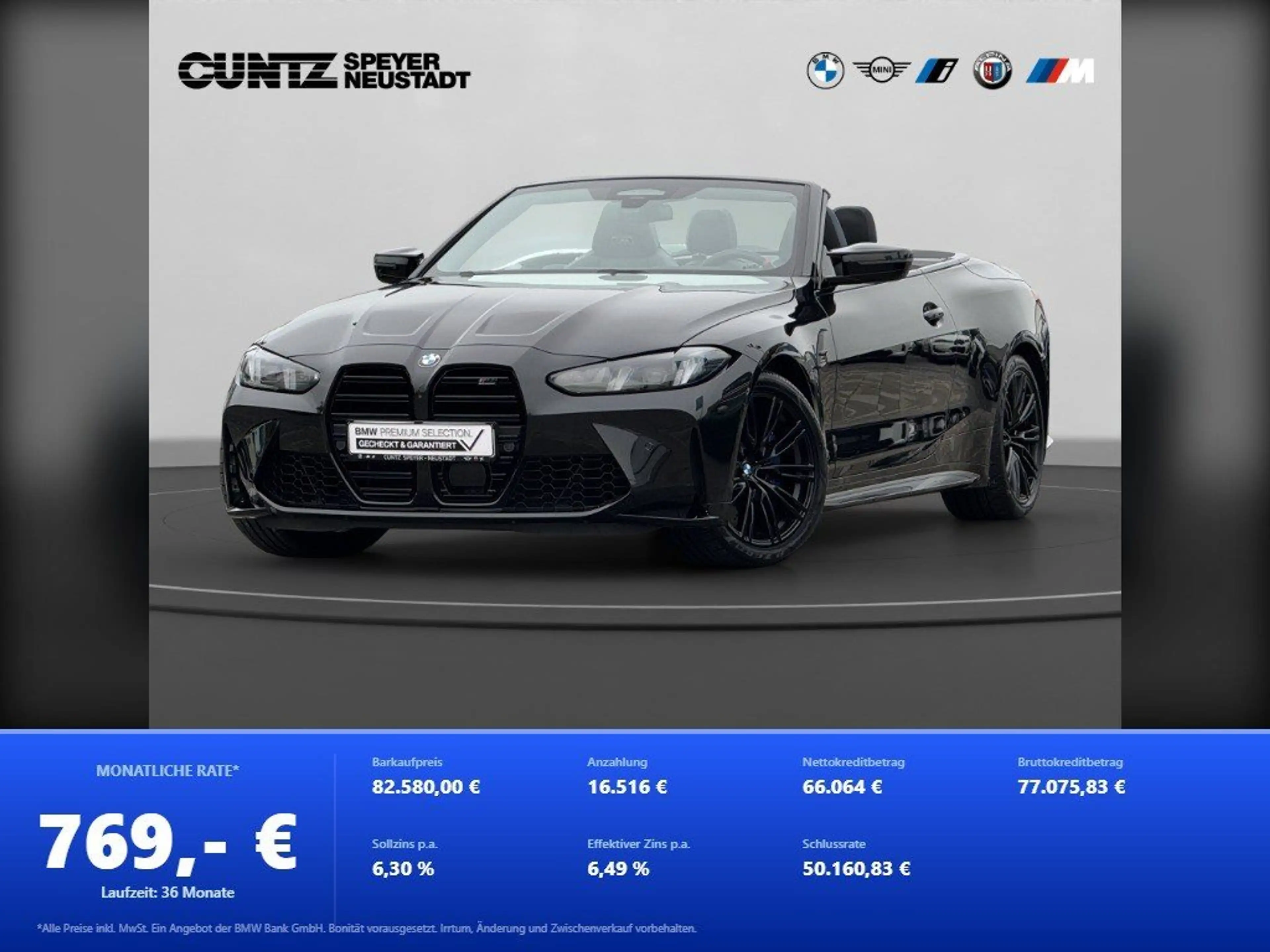 BMW M4 Competition  Cabrio M xDrive Parking Assist Plus H