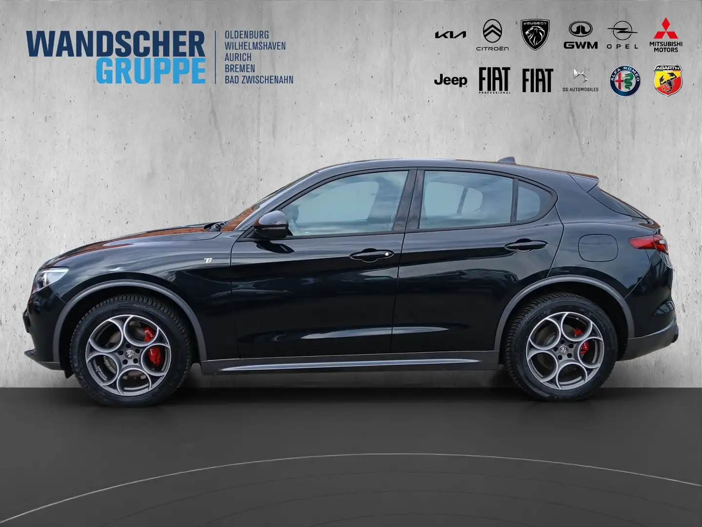 Alfa Romeo Stelvio Ti Q4 2.0 Turbo 16V +KeyLess+Kam.+SHZ Schwarz - 2