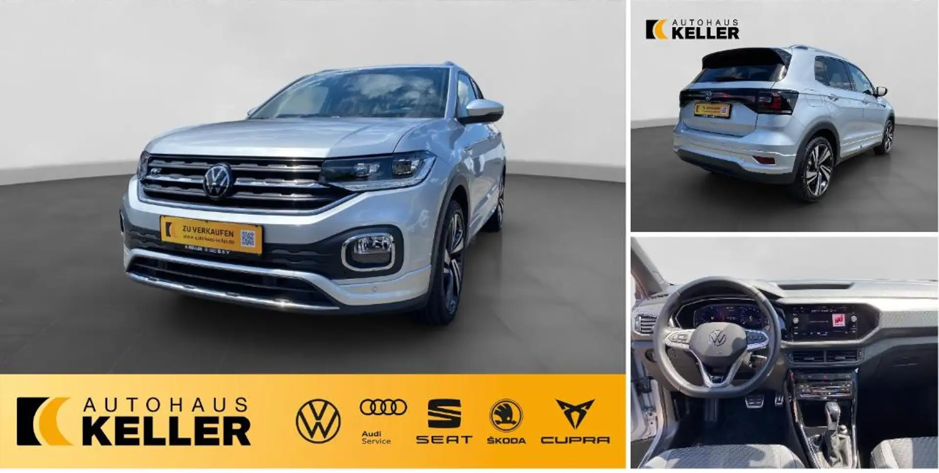 Volkswagen T-Cross Style 1.0 TSI DSG Style R-Line Kam/Ready/ACC/app/1 Zilver - 1