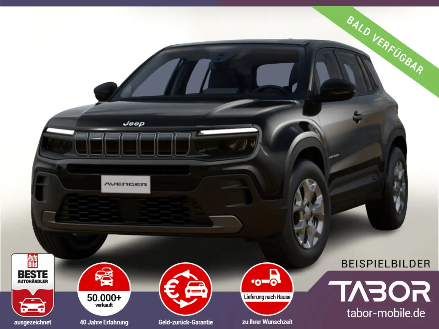 Jeep Avenger 1.2 MHEV 110 DTC Longitude SHZ LED PDC Schwarz - 1