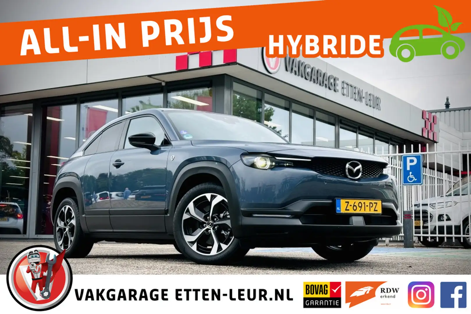 Mazda MX-30 REV 170 | Advantage | Plug-in hybride 9065km! Grijs - 1