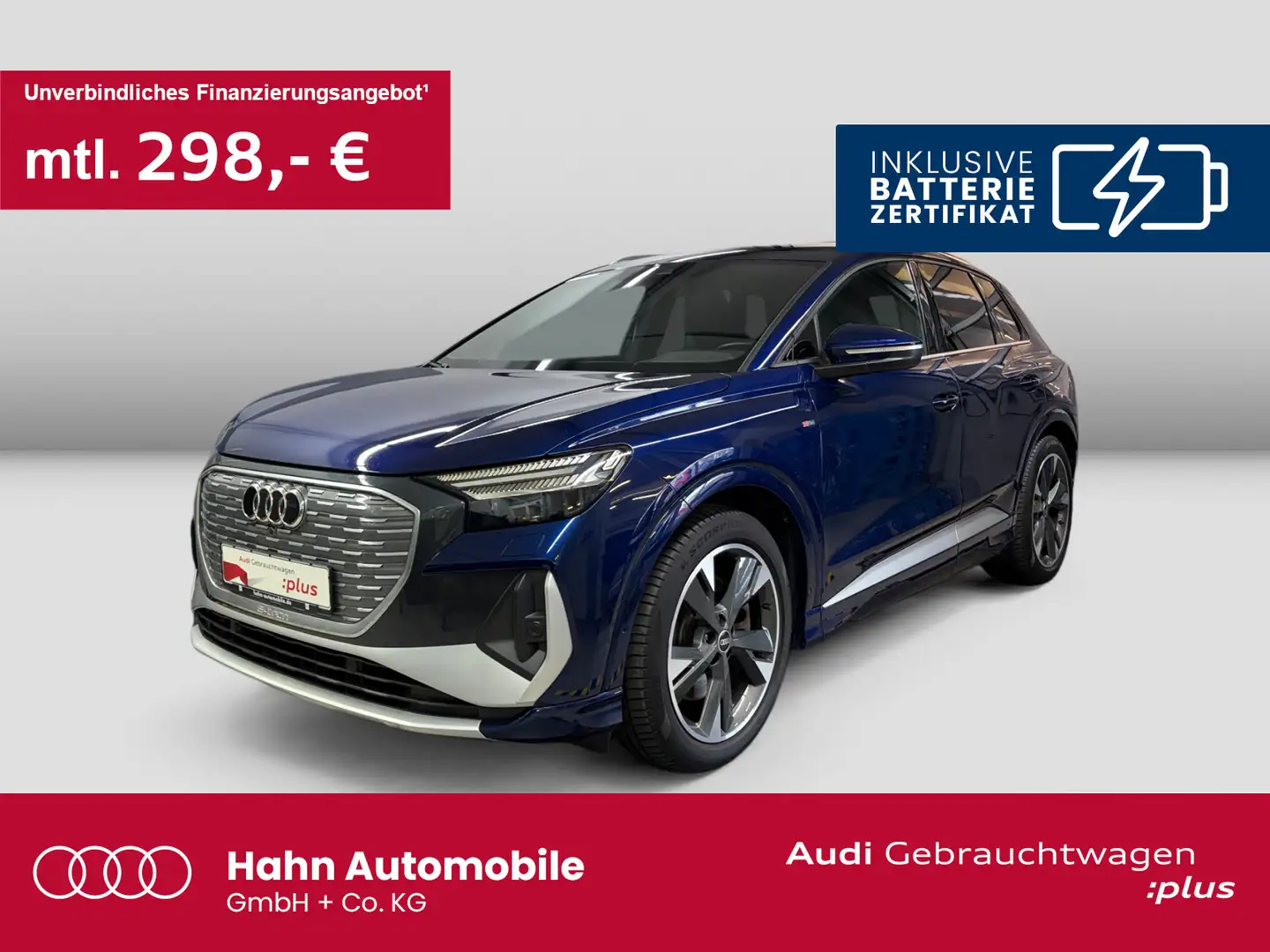 Audi Q4 e-tron Q4 40 e-tron S line AHK Matrix Navi ACC CAM Lenk Bleu - 1