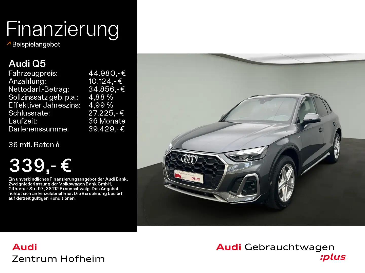 Audi Q5 40 TDI qu 2x S line S tro*LED*Virtual*Navi+*3 Grau - 1