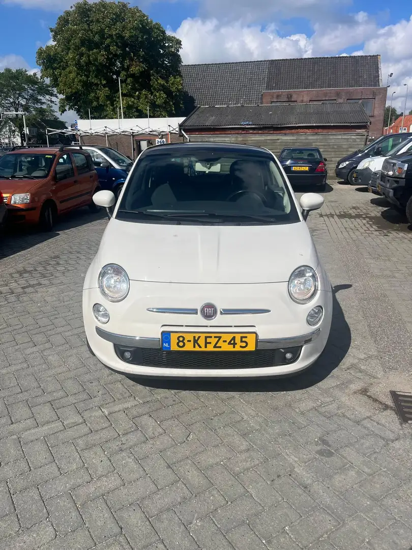 Fiat 500 0.9 TwinAir Lounge airco lm velg navi panoramadak Weiß - 1