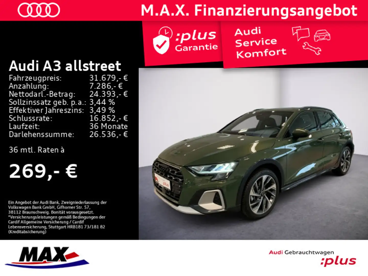 Audi A3 35 TFSI LED+KAMERA+AHK+NAVI+VC Grün - 1