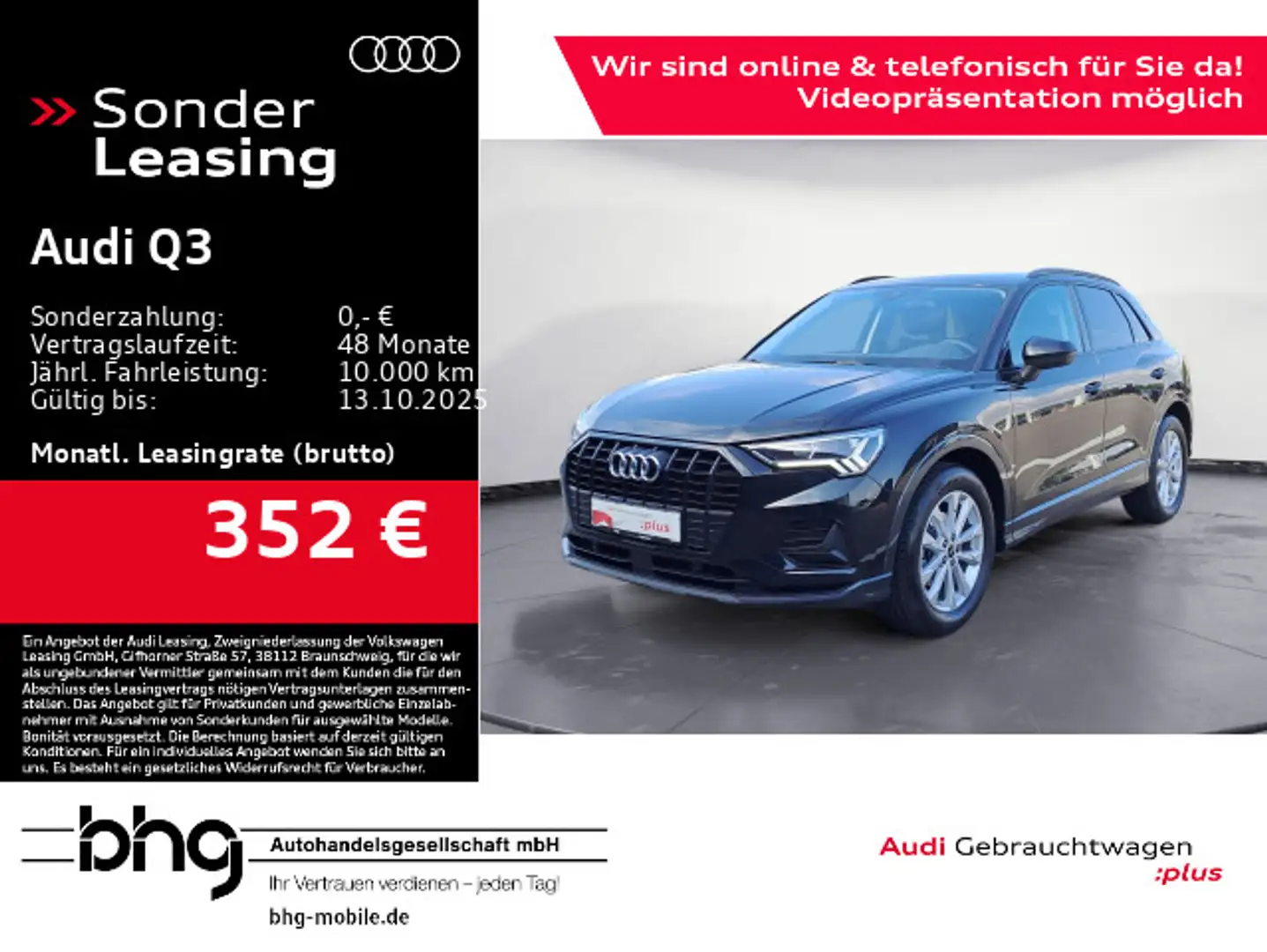 Audi Q3 35 TFSI S-tronic advanced AHK Virtual LED Nav Schwarz - 1